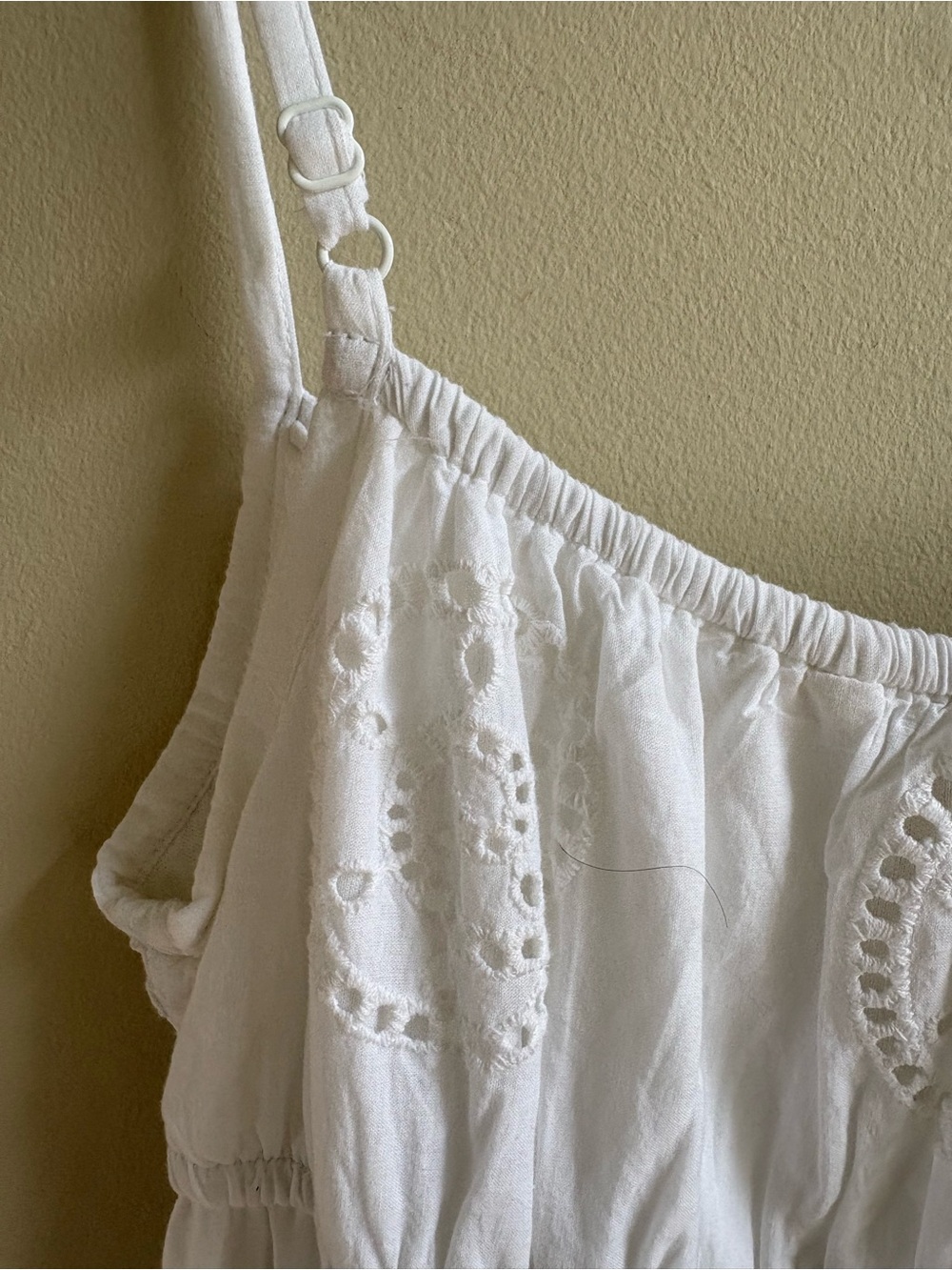 Sim & Sam NWT White Cotton Eyelet Embroidered Coastal Maxi Dress Size S Boho - Picture 6 of 9